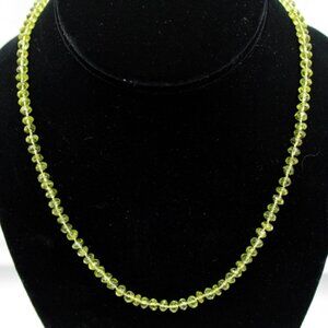 14K Green Jade Necklace - Translucent Jade Beads
